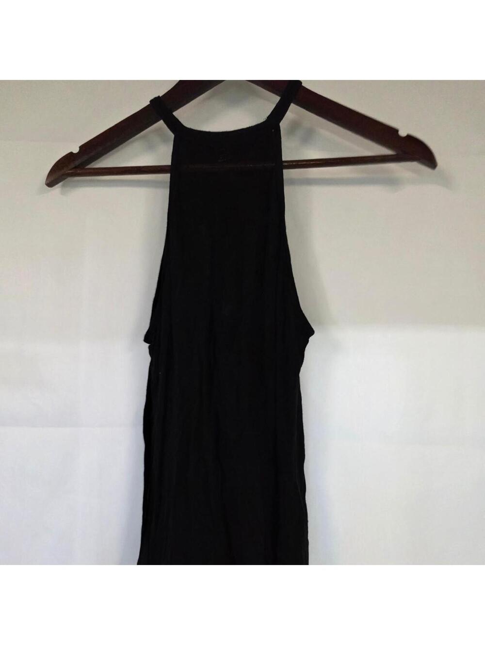Black halter neck polka dot v neck sheer #halter #sheer
